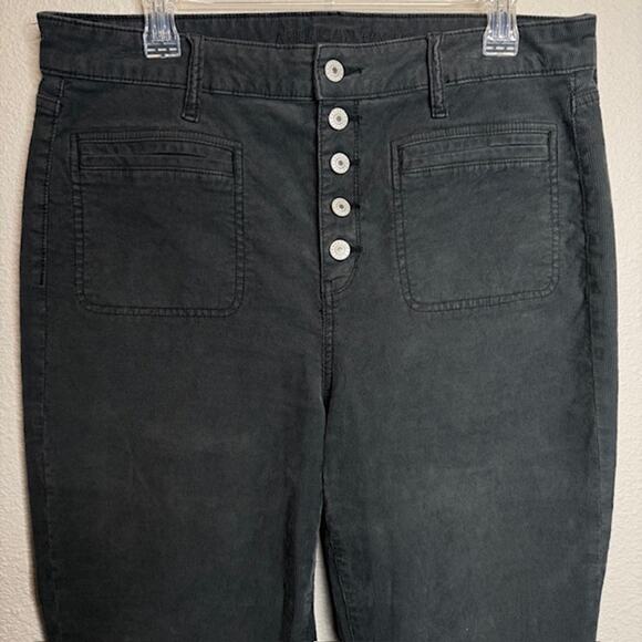 AE NWOT Corduroy Super High-Waisted Flare Pant Gray Sz 14 - Picture 3 of 14
